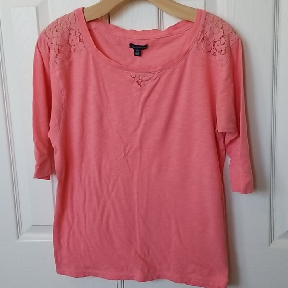 Lace embellished T-shirt